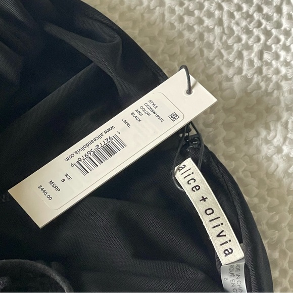 Alice + Olivia Lux Ruched Black Maxi Dress Size 8 Slim Fit Sexy Night Party - Picture 8 of 13